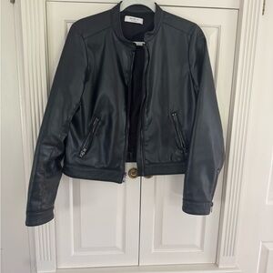Bailey 44 Black Leather Jacket Sleek Minimalist Design